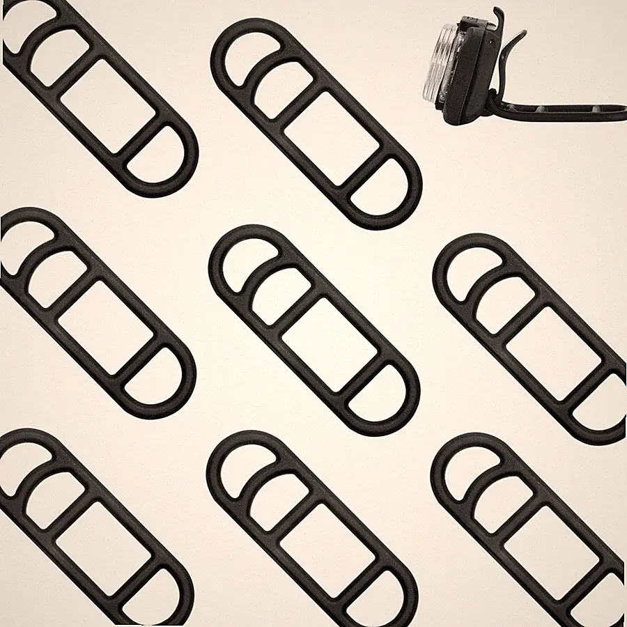10X Bicycle Bike Light Silicone Straps Cycling Rubber Mount Band US Stock N761