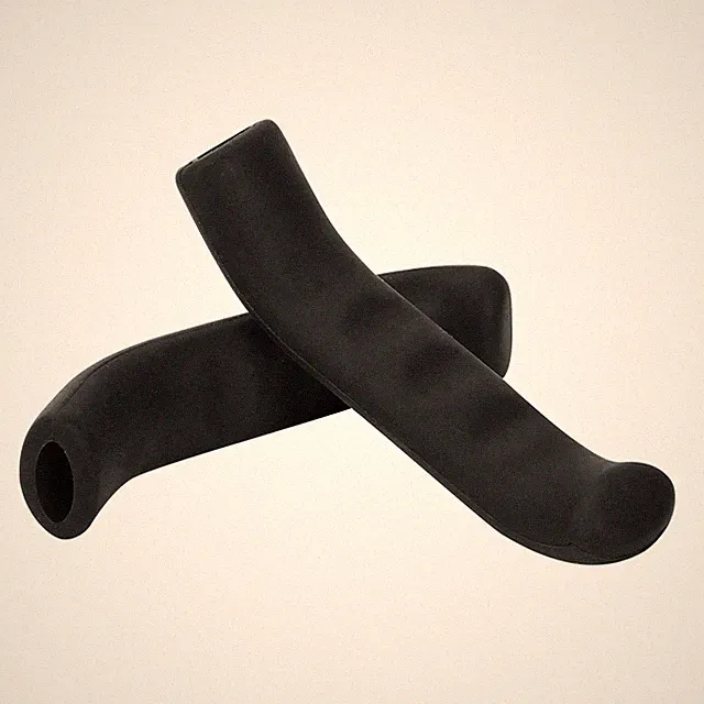 1Pair Folding Bike Handlebar Grips Silicone Anti-Skid Cover (Black)