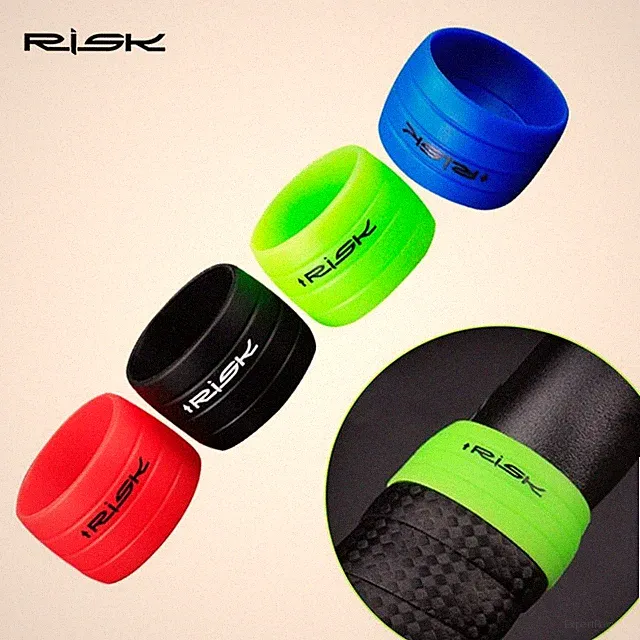 2 pcs Handlebar Tape Fixing Silicone Ring Anti-Skip Waterproof for Road Bike MTB
