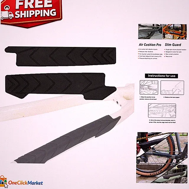 2 Pcs Silicone Bike Chainstay Protector – Essential Frame Guard for MTB & eBike