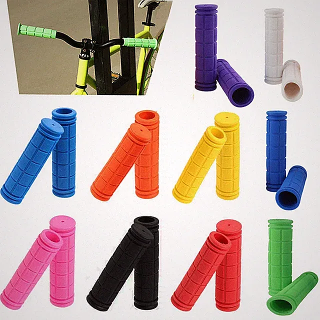 2PCS Bicycle Handle Bar Grips Silicone Soft BMX MTB Cycle Mountain Bike Scooter