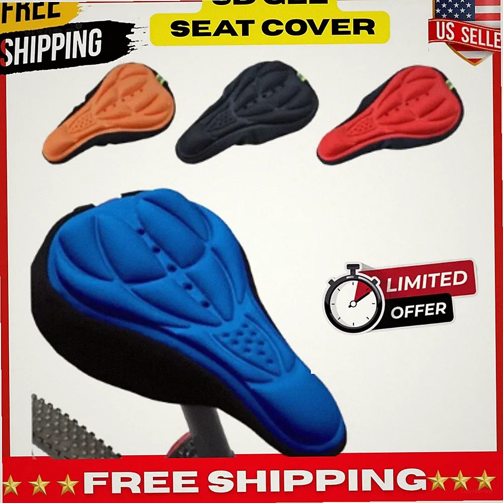 3D Soft Gel Bicycle Seat Cover Silicone Padded MTB Bike Saddle Comfort Cushion