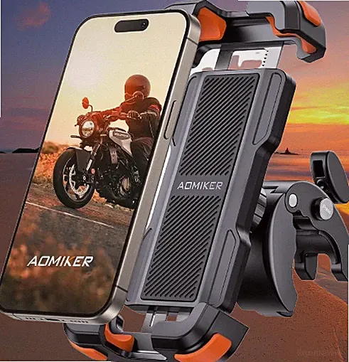 Aomiker Bike Motorcycle Phone Holder Mount - [2025 Quick Upgraded - Orange