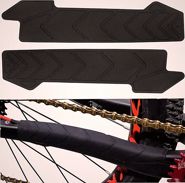 BESNIN Bike Chainstay Protector 2Pcs MTB Silicone Chain Stay Frame Guard Protect