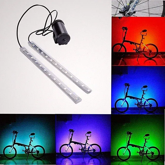 Bicycle Frame LED Light Strip USB Rechargeable Waterproof 5 Colors Warning Light