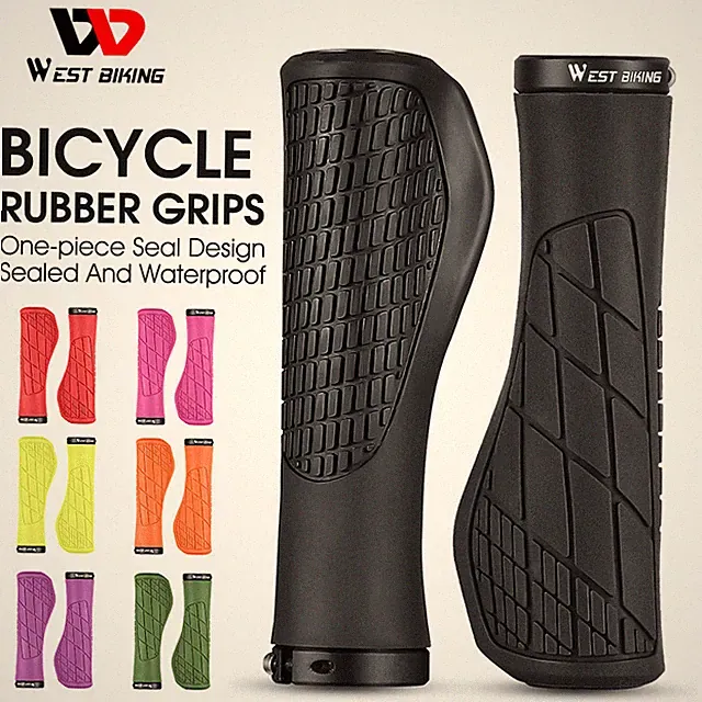Bicycle Handlebar Grips Ergonomic Lock-on Rubber Cycling Bike Grips Hand Grip
