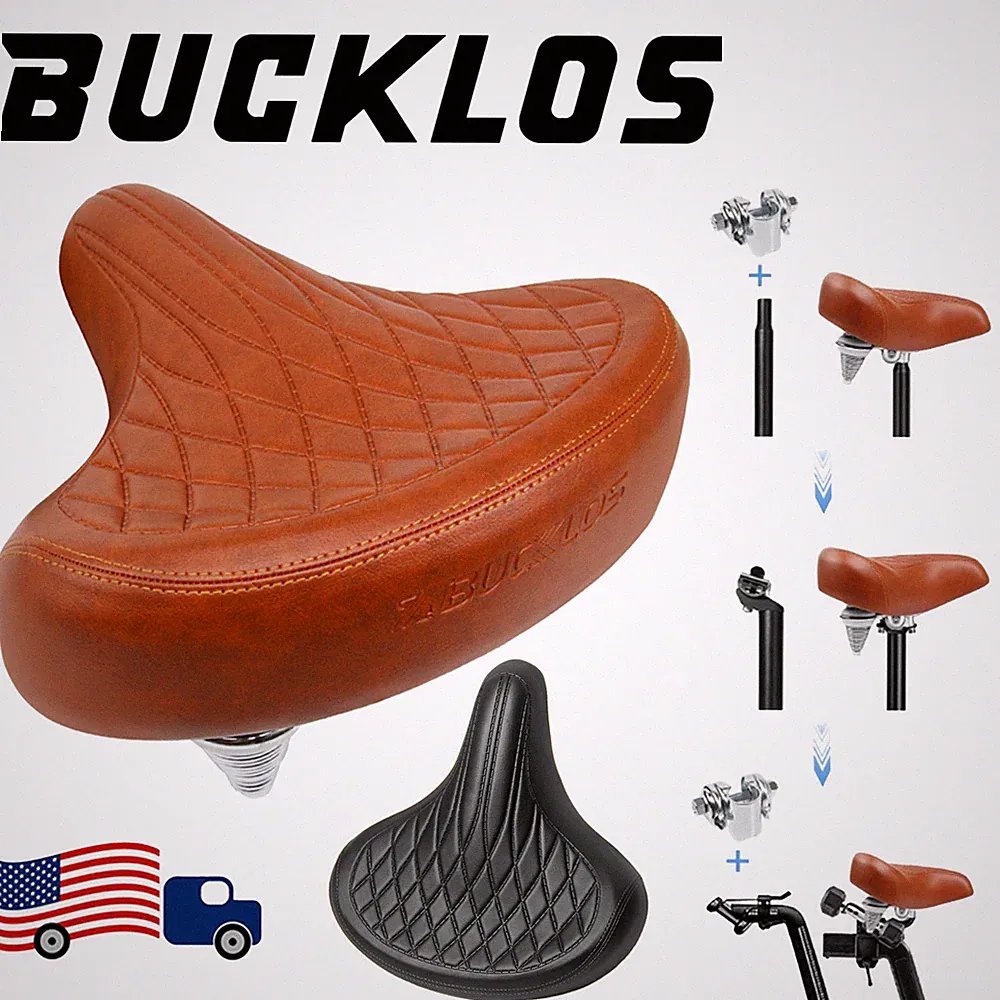 Bike Cushion Wide Seat Soft Ergonomic Retro Comfort MTB/Road Saddle Pad Shock US