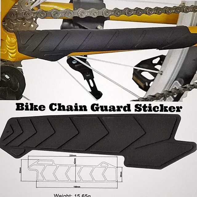 Bike Frame Chain Protector Silicone Sticker MTB Scratch Guard Chainstay Cover