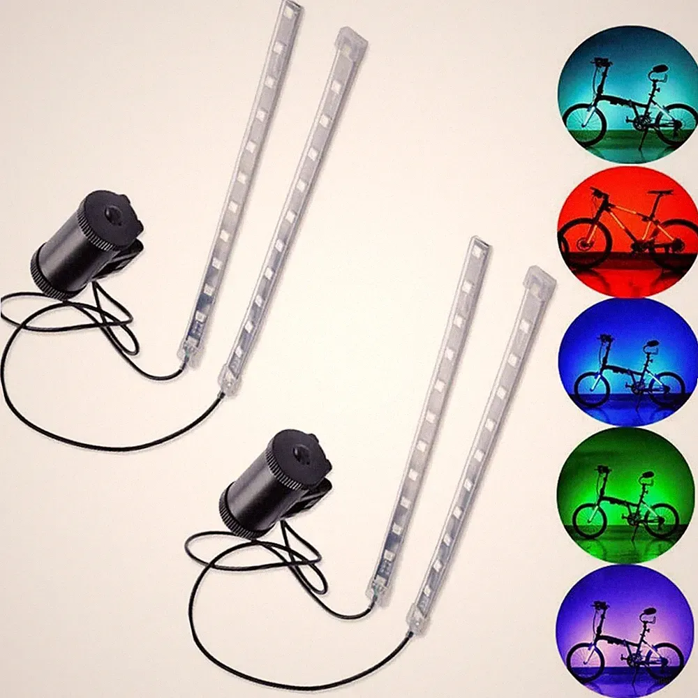 Bike Lights LED Bicycle Frame Light for Night Riding Waterproof RGB Color Bright