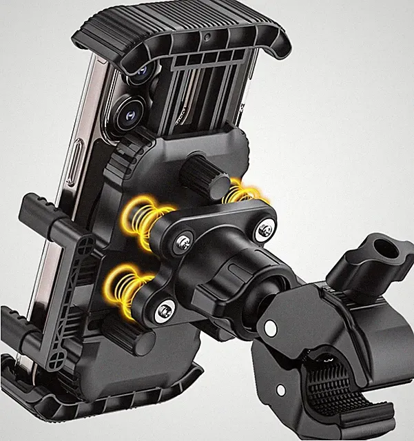 Bike Phone Holder for Handlebar, Motorcycle Phone Mount, Shock Absorbing Anti-Sh