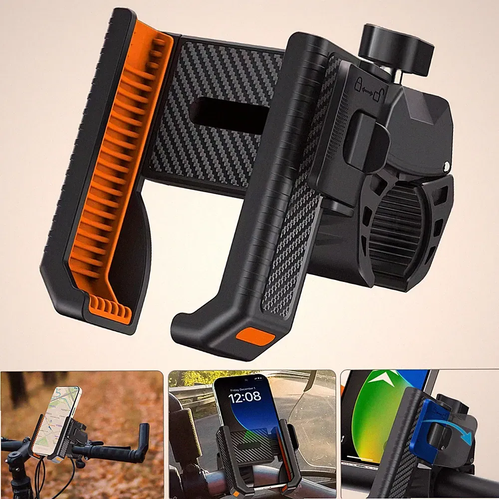 Bike Phone Mount Motorcycle Bicycle Handlebar Holder for 4.5–7" iPhone Samsung