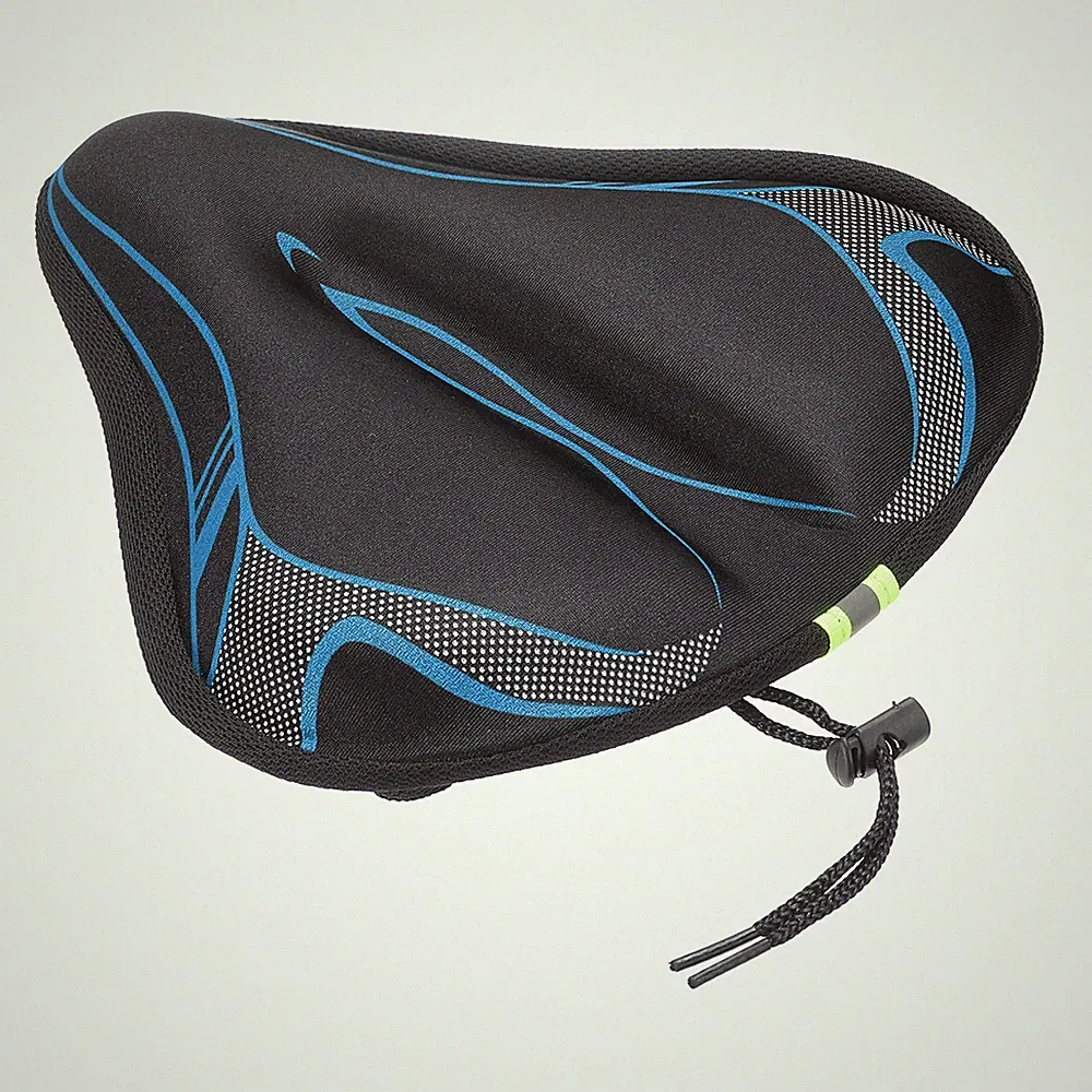 Bike Seat Cover Comfort Seat Cushion with Large Gel Padded Blue