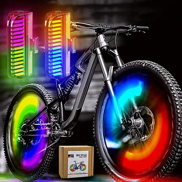 Bike Wheel Lights Rechargeable(2pack), Bike Spoke Lights Weatherproof, Adults...