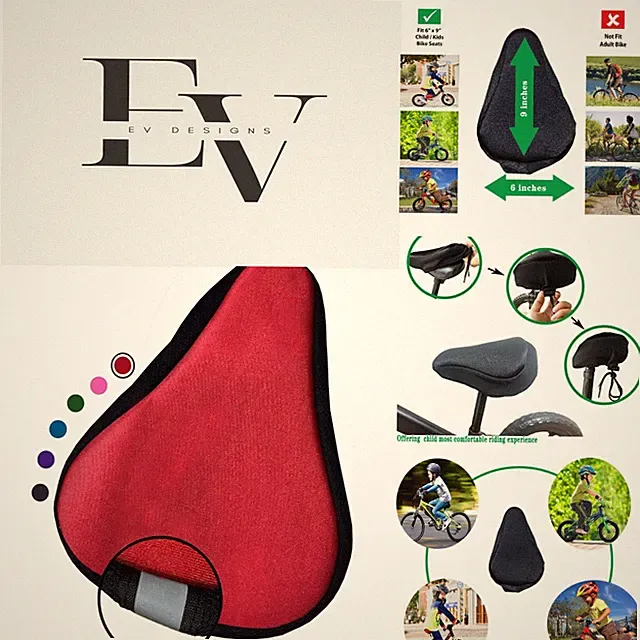 Child Bike Gel Seat Cover - Ergonomic Design for Enhanced Riding Comfort