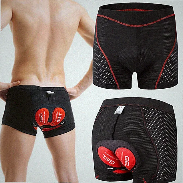 Cycling Underwear Shorts Gel Padded Shockproof Bicycle Underpants for MTB Gravel