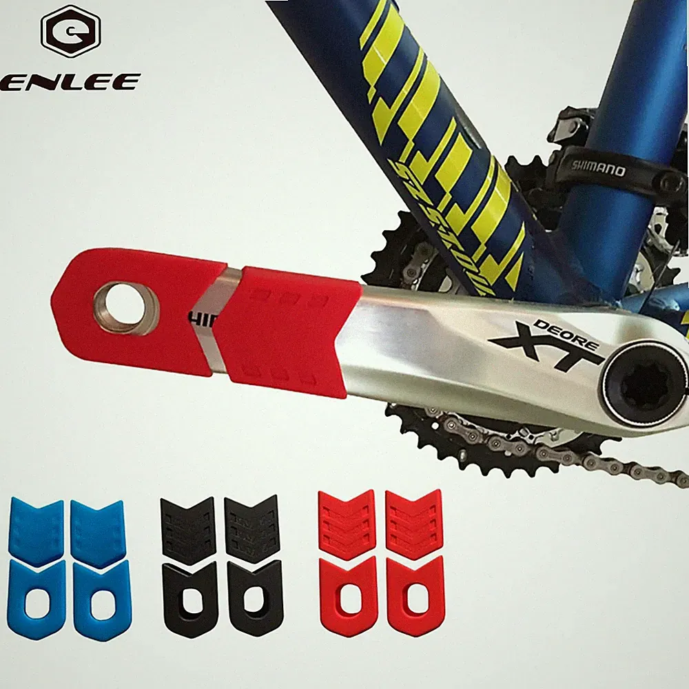 ENLEE Bicycle Silicone Crank Arm Protector Case Cover Cap Crankset Mountain Bike