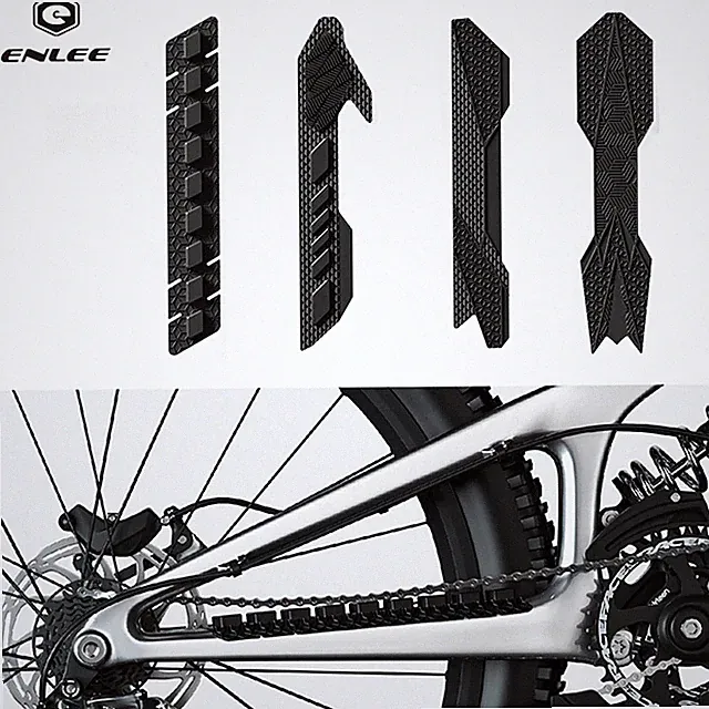 ENLEE Bike Frame Silicone Protector Waterproof Bottom Sticker ,MTB Chain Guard