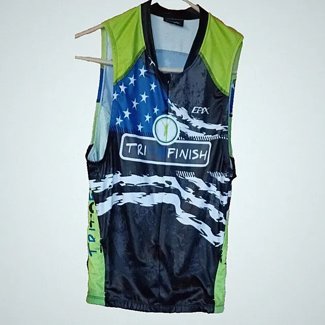 EPIX Men's Large Triathlon vest w/silicon rear strip, zip pocket in back/front