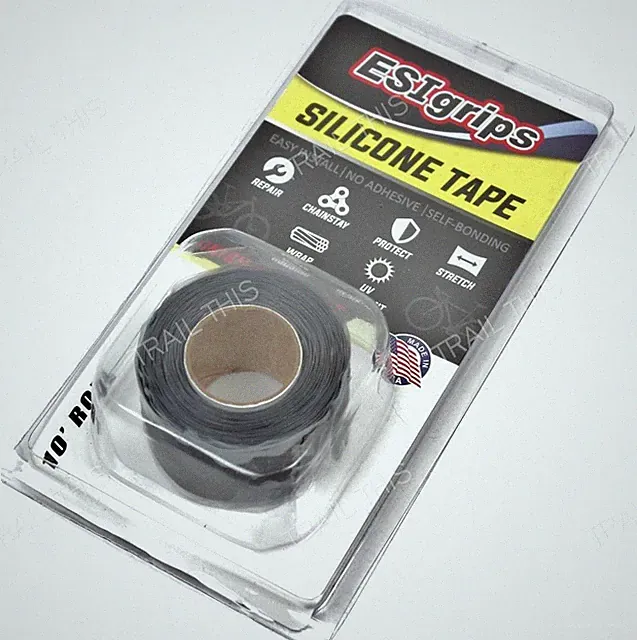 ESI 10-Foot Roll Silicone Bike Bar Finishing Tape / Chainstay Protection - Black