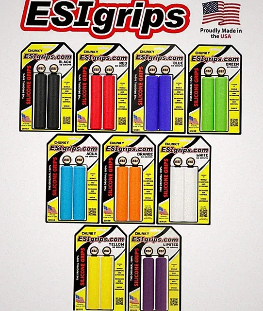ESI Chunky Silicone 32mm Soft Bike Grips 130mm Lightweight 60g MTB Choose Color