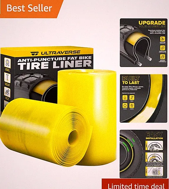 Fat Tire Liners for 20, 24, 26 Inch Bikes - Durable Puncture Protection 2 Pack
