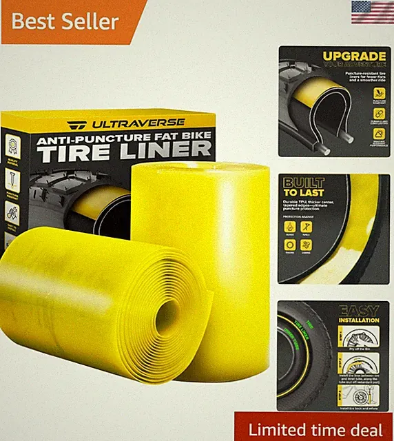 Fat Tire Puncture Protection Liners - 20, 24, 26 Inch x 4.0 Sizes - 2 Pack