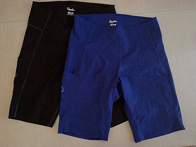 Lot of 2 Rapha Commuter Bike Shorts Black Sz Med - Blue, Black