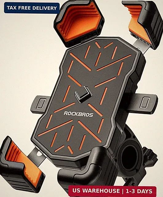 Motorcycle Phone Mount, Quick Release for 4.5-7.1" Smartphones, Universal Holder