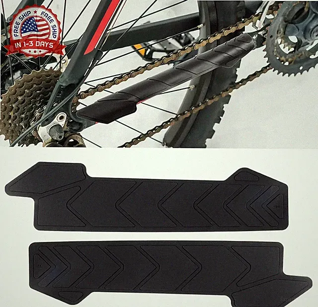 Mountain Bike Chainstay Protector Silicone MTB Frame Guard 216x53mm 2 Pcs for Bi