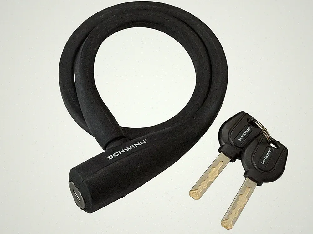 NEW! Schwinn 2 Foot Silicone Cable Lock Universal Bike Bicycle Lock Kids Black