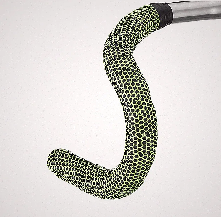 NEW! Silicone Wrap-Hexon Road Touring Bicycle Bike Handlebar Tape Lime/Black