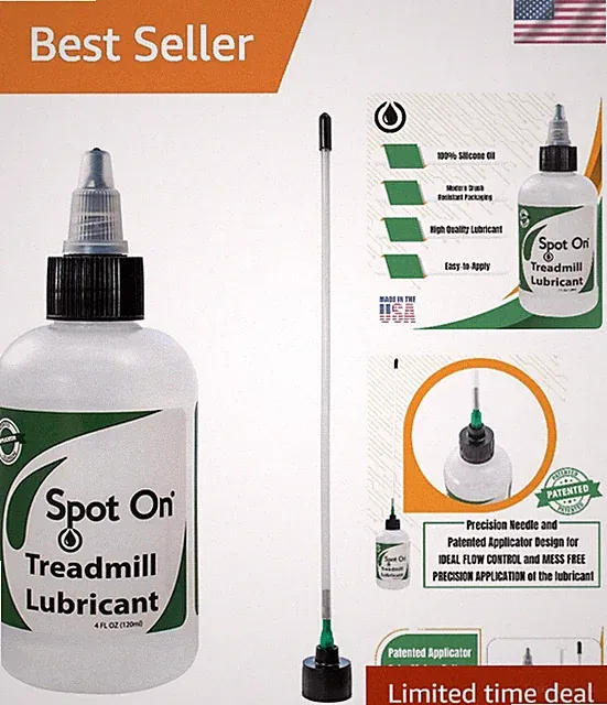 Odorless Treadmill Lubricant - 4oz Pure Silicone with Convenient Tube