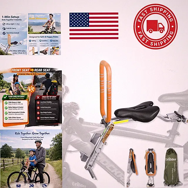 Portable Child Bike Seat Fits Most Bikes Up to 60 Pounds Lightweight Design