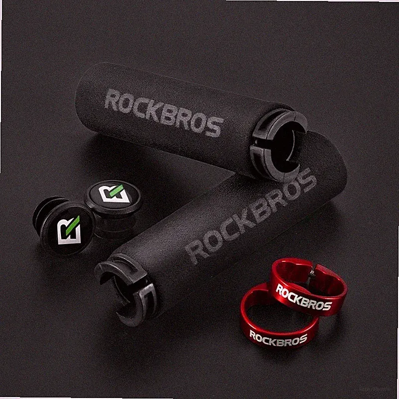 ROCKBROS Bike Handlebar Grips Cycling MTB BXM Bicycle Silicone Sponge Soft Grips