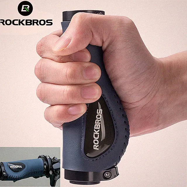 ROCKBROS Bike Handlebar Grips Double Lock-on Non-slip Liquid Silicone Soft Grips