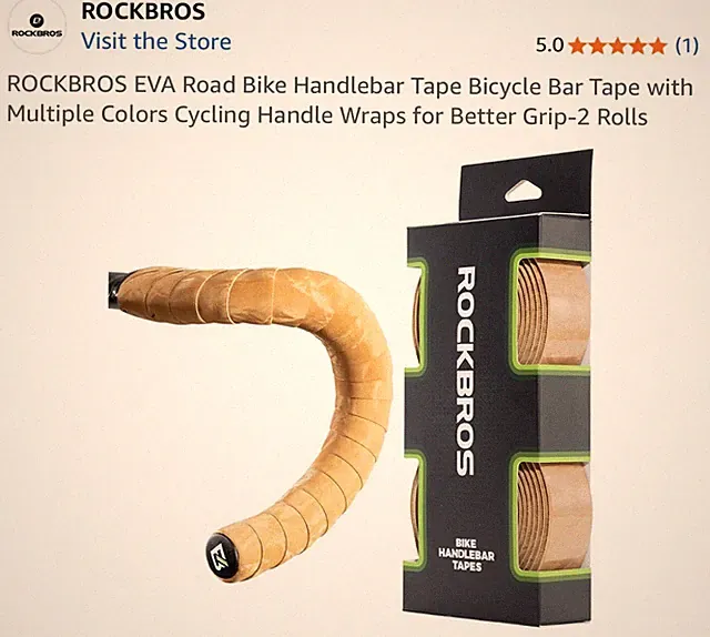 ROCKBROS EVA Road Bike Handlebar Tape Bicycle Bar Tape 2 Rolls Beige