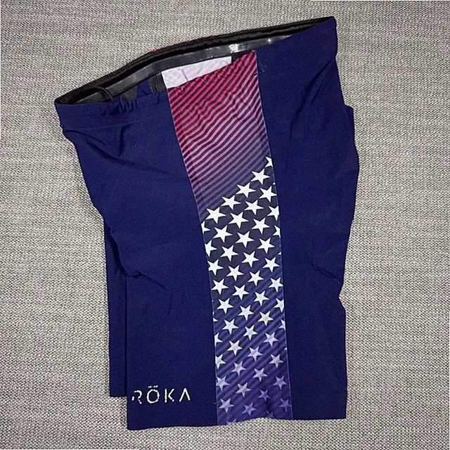 ROKA USA Stars & Stripes Triathlon Shorts Compression Tri Bike Run Race Mens