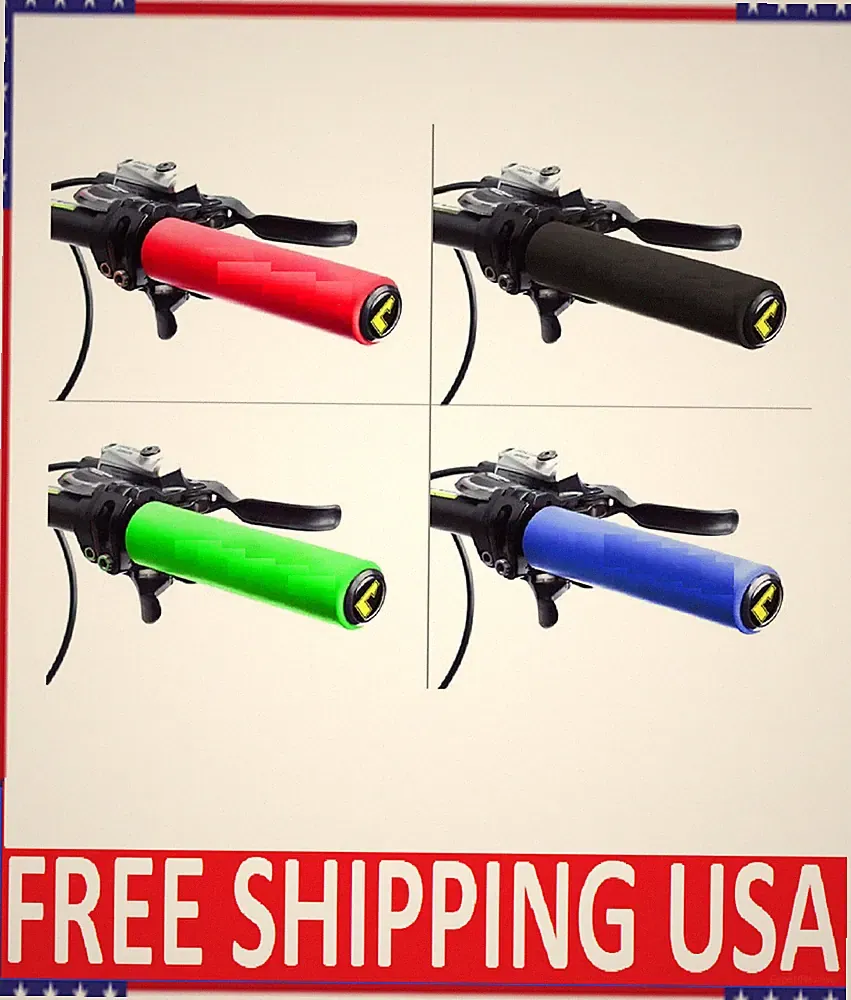 Silicone Bicycle Handlebar Grips Anti-Slip Bike Grips for MTB Road Cycling - US