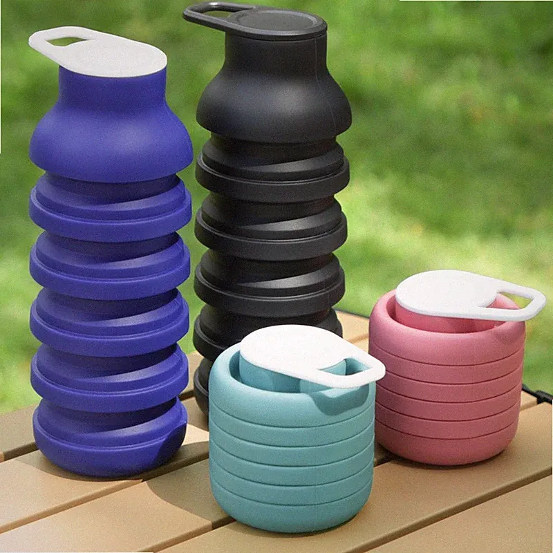 Silicone folding Travel water cup cycling bicycle Lightweight Travel Friendly