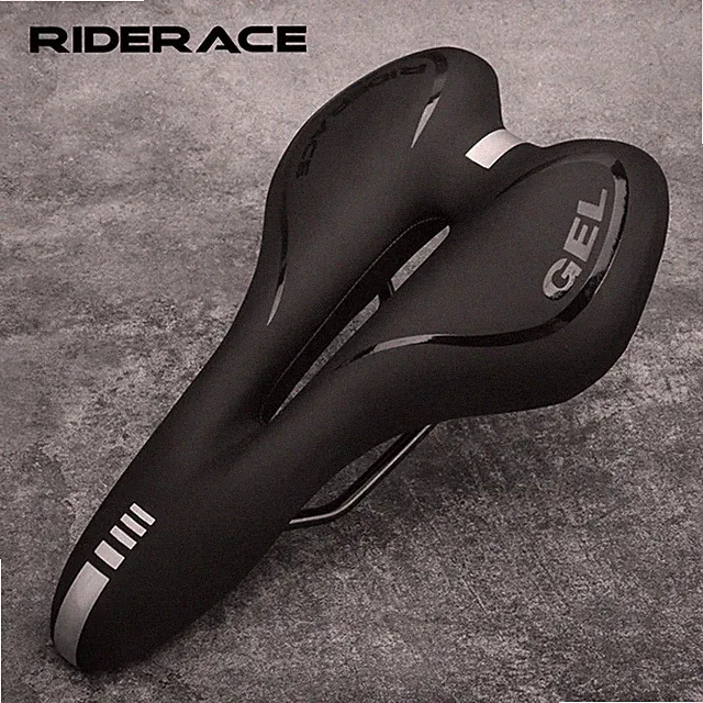 Silicone Gel Bicycle Saddle PU Leather Cushion MTB Road Cycling Shockproof Seat