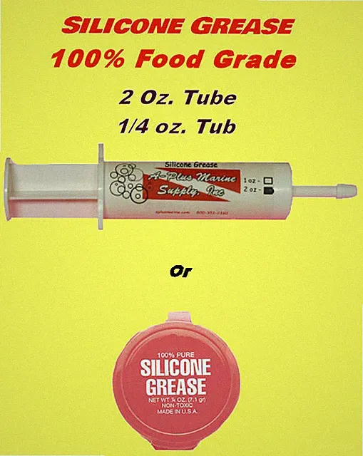 Silicone Grease 100% Food Grade Scuba Dive Gear lubricat pool syringe oring seal