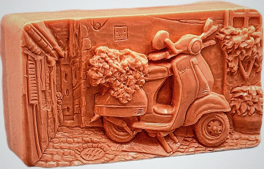 VESPA SCOOTER SILICONE MOLD for soap making and other crafts BIKE