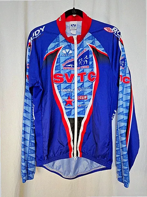 VOLER Mens Cycling Jacket Size Large Full Zip Silicon Triathlon Club NICE!