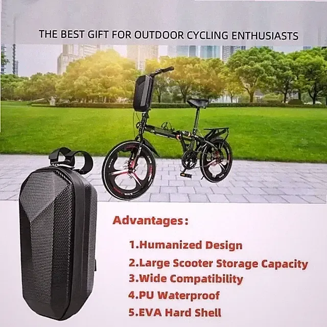 Waterproof Electric Scooter Handlebar Bag，Large Capacity Front Storage Pouch*