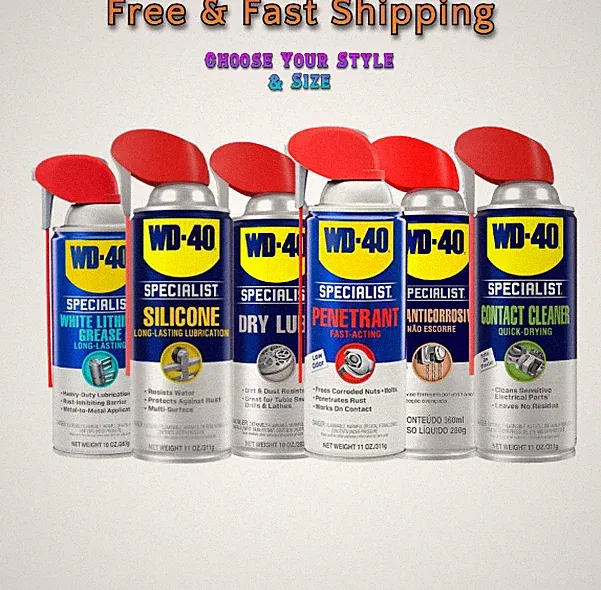 WD-40 Specialist Lubricant with SMART STRAW SPRAYS 2 WAYS(Pick Your Style &Size)