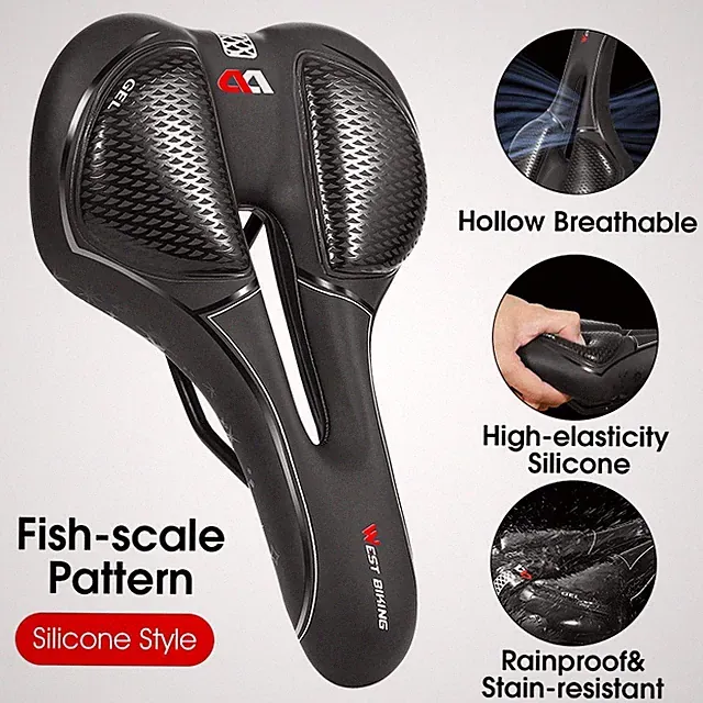 WEST BIKING Bike Saddle Comfort Hollow Breathable Bicycle Seat Saddle Cushion