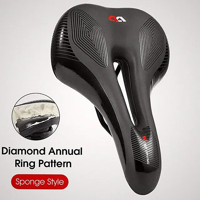 WEST BIKING Silicone Gel Bike Saddle PU Leather Cushion Road Cycling Seat