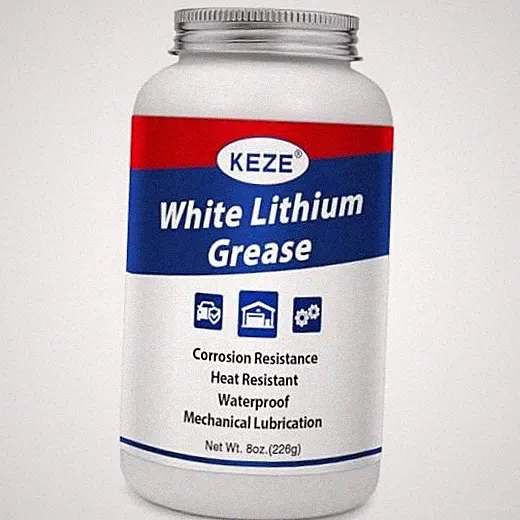 White Lithium Grease Multi-Purpose Lubricant with Brush NLGI 2 1 Pack (8oz)