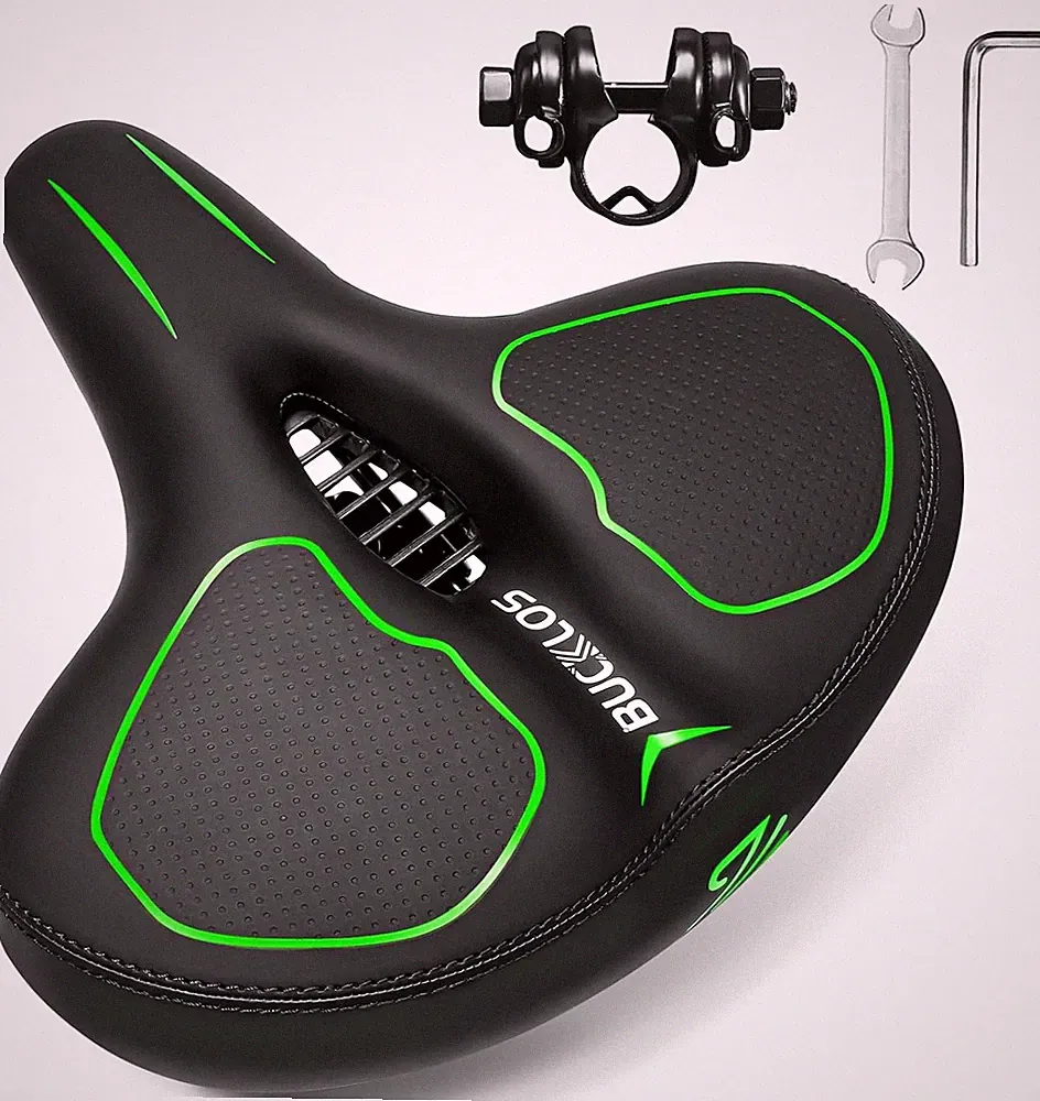 Wide Bike Seat for Men Women Ebike Seats Comfort Extra Large Comfortable Bicycle