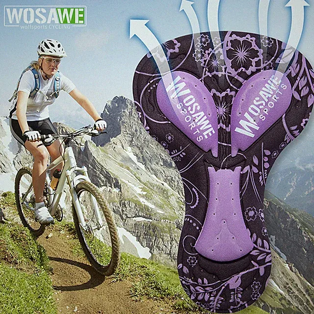 WOSAWE Breathable DIY Pad Silicone Sponge 4D Padded Cushion for Cycling Shorts